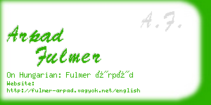 arpad fulmer business card